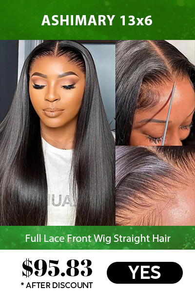 Ashimary Transparent 13x6 Full Lace Front Wig Straight Brazilian Human Hair