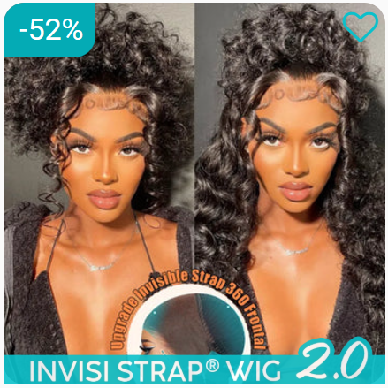 Water Wave Highlight Ombre Color Invisi-Strap™ Snug Fit 360 Skin Lace Frontal Wig Glueless Human Hair